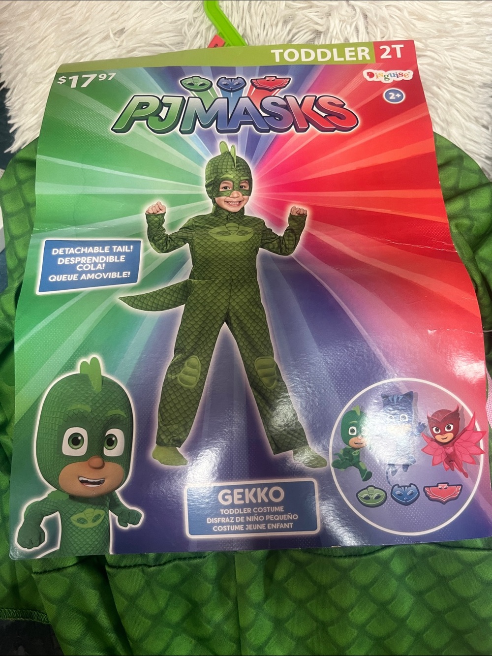 Gekko Toddler Costume, Green - 2T